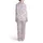 Women's Intricate Pastel Pink Illustrative Butterfly Scatter with Blue, Lavender, Grey, Mauve Accents Satin Pajamas Set - 3