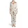 Cat Lovers' Whimsical Sweet Cartoon Cats Playful Scattered Repeating Cream Pattern Satin Pajamas Set - 2