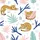 Animal Lovers' Playful Golden Yellow Leopard Pastel Pink & Deep Royal Blue Botanical Pattern Satin Pajamas Set - 9