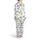 Animal Lovers' Playful Golden Yellow Leopard Pastel Pink & Deep Royal Blue Botanical Pattern Satin Pajamas Set - 3