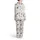 Cat Lovers' Whimsical Flat Cartoon Cats Seamless Pattern with Red Bow Ties, Pink Sunglasses, Yarn Balls, Off-White, Pink, Grey Hues Satin Pajamas Set - 3