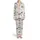 Cat Lovers' Whimsical Flat Cartoon Cats Seamless Pattern with Red Bow Ties, Pink Sunglasses, Yarn Balls, Off-White, Pink, Grey Hues Satin Pajamas Set - 2