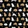 Cat Lovers' Cute Black Tan White Playful Cartoon Cats Paw Print Seamless Pattern Satin Pajamas Set - 9