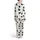 Cat Lovers' Whimsical Black Cat Silhouette & Outline Seamless Pattern with Yarn Balls on Creamy Off-White Satin Pajamas Set - 3