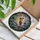 Nature Lovers' Intricate Stained Glass Cardinal Bird Jewel Tone Winter Berry Mosaic Stained Glass Suncatcher - 6