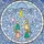 Dreamy Art Adorers' Tiffany-Style Stained Glass Whimsical Childlike Figures Sky Blue Cloud Mosaic Moon Stars Stained Glass Suncatcher - 8