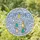 Dreamy Art Adorers' Tiffany-Style Stained Glass Whimsical Childlike Figures Sky Blue Cloud Mosaic Moon Stars Stained Glass Suncatcher - 1