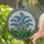 Art Lovers' Edge-to-Edge Stained Glass Forget-Me-Not Cobalt Blue Emerald Green Mosaic Stained Glass Suncatcher - 2