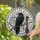 Mystical Art Admirers' Stained Glass Black Crow Witchy Broom Yellow Cream Mosaic Stained Glass Suncatcher - 5