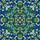 Art Lovers' Intricate Stained Glass Geometric Sapphire Emerald Golden Triangular Mosaic Pattern Stained Glass Suncatcher - 8