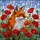 Art Lovers' Majestic Stained Glass Fox Poppy Floral Mosaic Jewel Tones Stained Glass Suncatcher - 8