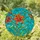 Stained Glass Art Lovers' Tiffany Style Fiery Orange-Red Lily Teal-Turquoise Mosaic Pattern Stained Glass Suncatcher - 1