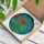 Stained Glass Art Lovers' Tiffany Style Fiery Orange-Red Lily Teal-Turquoise Mosaic Pattern Stained Glass Suncatcher - 3