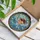 Mythology & Ocean Enthusiasts' Tiffany Stained Glass Sea God, Golden Trident, Dolphins, Vibrant Blue Waves Stained Glass Suncatcher - 3