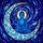 Art Admirers' Intricate Tiffany Stained Glass Blue Buddha Cosmic Moon Mosaic Deep Blue Gold Stained Glass Suncatcher - 8