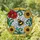 Nature Lovers' Intricate Tiffany Stained Glass Bumblebee Bloom & Mosaic in Amber Red Green Blue Tones Stained Glass Suncatcher - 8LGhbhRtts
