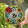 Nature Lovers' Intricate Tiffany Stained Glass Bumblebee Bloom & Mosaic in Amber Red Green Blue Tones Stained Glass Suncatcher - jNlRRZywz8