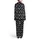 Mindful Lifestyle: Coffee Weed Acceptance Change Pattern - White On Black Wearable Graphic Satin Pajamas Set - 3