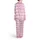 Nostalgic Feminine Rose Bud Patchwork: Fuchsia Pink Stripe Floral Polka Dot Loungewear Satin Pajamas Set - 3