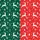 Christmas Celebration Deep Green Red White Leaping Reindeer Snowflake Holly Pine Motif Satin Pajamas Set - 9