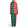 Christmas Celebration Deep Green Red White Leaping Reindeer Snowflake Holly Pine Motif Satin Pajamas Set - 3