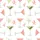 Martini Lover's Watercolor Olive & Coral Martini Glass Scatter Wearable Item Satin Pajamas Set - 9