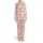 Women's Gingerbread Men Houses Pattern, Pink Poinsettia, Snowy Pine, Candy Cane Sleep Set Satin Pajamas Set - 2