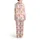 Women's Gingerbread Men Houses Pattern, Pink Poinsettia, Snowy Pine, Candy Cane Sleep Set Satin Pajamas Set - 3