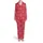 Great Dane Enthusiast Red Background White Polka Dot Icon Dog Head Seamless Pattern Satin Pajamas Set - 2