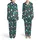Deep Teal Christmas Polka Dot Pajamas Socks Santa Hats Snowflakes Star Lights Pattern Satin Pajamas Set - 1