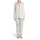 Wildflower Stems Botanical Sprigs - Hand-Drawn Lavender Blue Peach Orange Design Satin Pajamas Set - 2