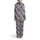 Witches & Autumn Flora Lavender Pattern: Robes, Broomsticks, Black Cat Silhouettes Satin Pajamas Set - 3