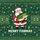 Santa Claus Bass Fish 'MERRY FISHMAS' Design - Dark Forest Green Snowflakes & Fish Hooks Pattern Satin Pajamas Set - 9