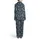 Hand-Drawn Block-Print Stylized Pastel Blue Bell Flowers Sage Green Leaves Indigo Pattern Satin Pajamas Set - 3
