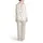 Women's Pale Cream Champagne Glass Sleep Mask Star Light Pink Lavender Line Art Pattern Satin Pajamas Set - 3
