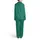 Emerald Green Background Stylized White Leaf Tiny Abstract Floral Repeating Textile Pattern Satin Pajamas Set - 3