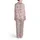 Bridesmaid Maid of Honor: Blush Pink Script Text & Rose Lily Floral Design Satin Pajamas Set - 3