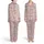 Bridesmaid Maid of Honor: Blush Pink Script Text & Rose Lily Floral Design Satin Pajamas Set - 1