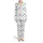 Clean Hand-Drawn White Background Multi-Color Circles Ovals Scallop Pattern Design Satin Pajamas Set - 2