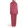 Deep Red White Silver Overlapping Circles Confetti Stars Streamers Dense Pattern Satin Pajamas Set - 3