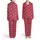 Deep Red White Silver Overlapping Circles Confetti Stars Streamers Dense Pattern Satin Pajamas Set - 1
