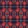 Card Player Red Navy White Tartan Plaid Q K Heart Seamless Design Satin Pajamas Set - 9