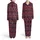 Card Player Red Navy White Tartan Plaid Q K Heart Seamless Design Satin Pajamas Set - 1