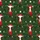 Cow Lover Christmas Head Santa Hat Pine Berry Golden Ornament Seamless Pattern Design Men's Polo Shirt (Lightweight) - 5