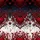 Ornate Glossy Deep Red Heart Gothic Tendril Baroque Vine Grungy Seamless Artwork Men's Polo Shirt (Lightweight) - 5