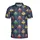 Flying Saucer Cat Light Beam Pattern Navy Polka Dot Multi-Color Stars Textile Print Men's Polo Shirt (Lightweight) - Hp4A7TaGuX