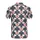 Red Outline Heart Lollipops Small Red Hearts Dark Grey White Checkerboard Design Men's Polo Shirt (Lightweight) - 3