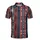 Sporty Distressed Red Cream Column Tactical Silhouettes, Golden Star Navy Pattern Men's Polo Shirt (Lightweight) - 2