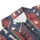 Sporty Distressed Red Cream Column Tactical Silhouettes, Golden Star Navy Pattern Men's Polo Shirt (Lightweight) - 4