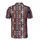 Sporty Distressed Red Cream Column Tactical Silhouettes, Golden Star Navy Pattern Men's Polo Shirt (Lightweight) - 3